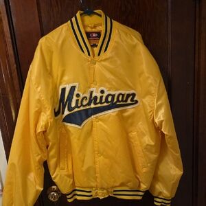 Colosseum Yellow Michigan Varsity Jacket